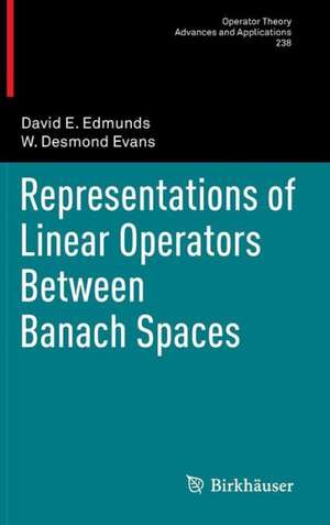 Representations of Linear Operators Between Banach Spaces de David E. Edmunds