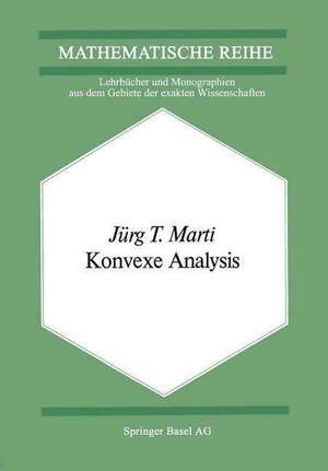 Konvexe Analysis de J.T. Marti