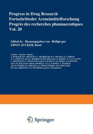 Progress in Drug Research/Fortschritte der Arzneimittelforschung/Progrés des recherches pharmaceutiques de JUCKER