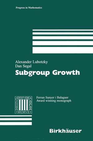 Subgroup Growth de Alexander Lubotzky