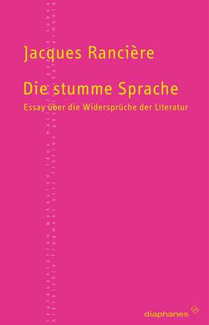 Die stumme Sprache de Jacques Rancière