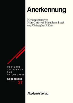 Anerkennung de Hans-Christoph Schmidt am Busch