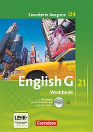 English G 21. Erweiterte Ausgabe D 4. Workbook mit e-Workbook und Audios Online de Jennifer Seidl