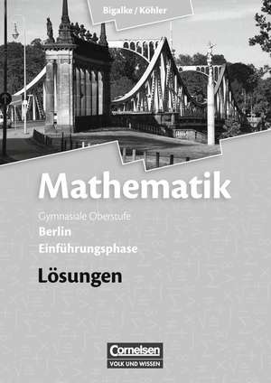 Mathematik Sekundarstufe II Einführungsphase. Lösungen zum Schülerbuch Berlin de Anton Bigalke