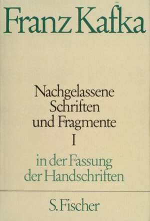 Nachgelassene Schriften und Fragmente I de Franz Kafka