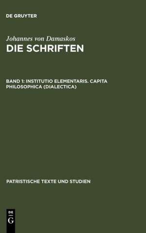 Institutio elementaris. Capita philosophica (Dialectica) de Bonifatius Kotter