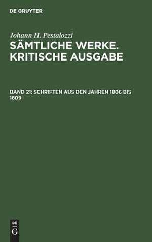 Schriften aus den Jahren 1806 bis 1809 de Emanuel Dejung