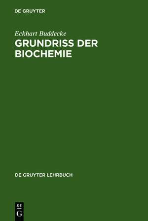 Grundriss der Biochemie: für Studierende der Medizin, Zahnmedizin und Naturwissenschaften ; mit mehr als 400 Formeln, Tabellen und Diagrammen de Eckhart Buddecke