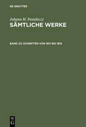 Schriften von 1811 bis 1815 de Emanuel Dejung