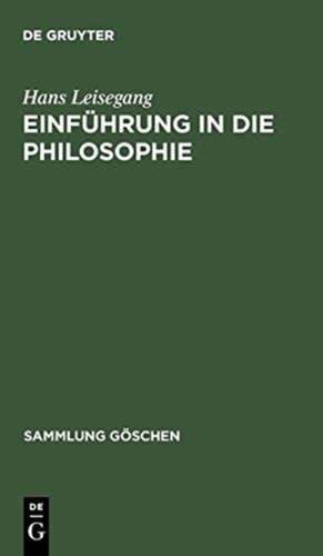 Einführung in die Philosophie de Hans Leisegang