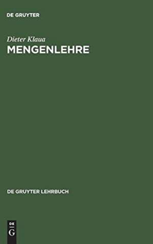 Mengenlehre de Dieter Klaua