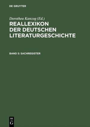 Sachregister de Klaus Kanzog