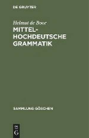 Mittelhochdeutsche Grammatik de Helmut De Boor