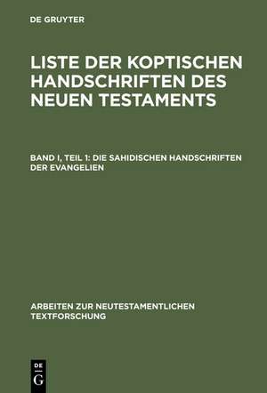 Die sahidischen Handschriften der Evangelien de Barbara Aland