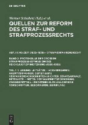 1. Lesung: Leitsätze. - Vorverfahren. Hauptverfahren. Gemeinsame Verfahrensvorschriften (Richter, Staatsanwalt, Beteiligte. - Mittel der Wahrheitsforschung. Zwangsmittel). - Rechtsbehelfe (Allgemeine Vorschriften. Beschwerde. Berufung) de Werner Schubert