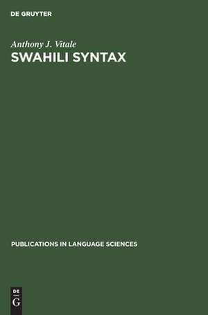 Swahili Syntax de Anthony J. Vitale