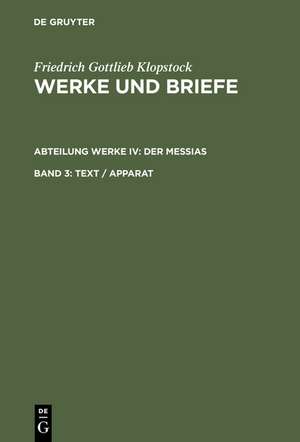 Text / Apparat de Friedrich Gottlieb Klopstock