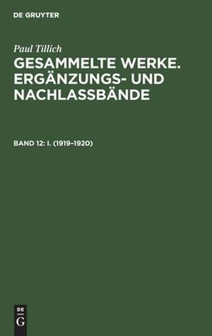 I. (1919-1920) de Paul Tillich