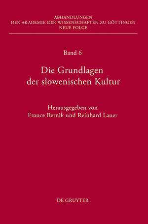 Die Grundlagen der slowenischen Kultur de France Bernik