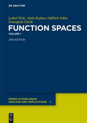 Function Spaces, 1: Volume 1 de Luboš Pick