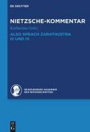 Kommentar zu Nietzsches "Also sprach Zarathustra" III und IV de Katharina Grätz