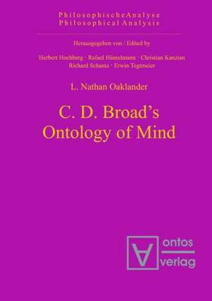 C. D. Broad's Ontology of Mind de L. Nathan Oaklander