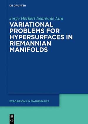 Variational Problems for Hypersurfaces in Riemannian Manifolds