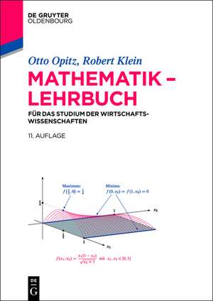 Mathematik - Lehrbuch: für das Studium der Wirtschaftswissenschaften de Otto Opitz