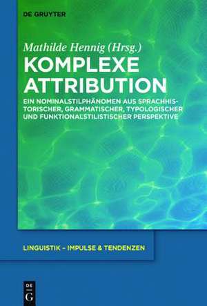 Komplexe Attribution: Ein Nominalstilphänomen aus sprachhistorischer, grammatischer, typologischer und funktionalstilistischer Perspektive de Mathilde Hennig