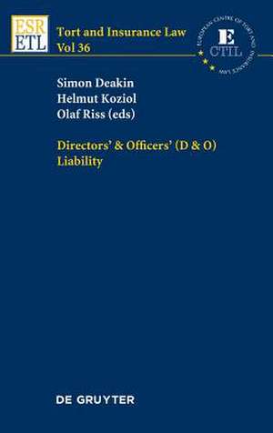 Directors & Officers (D & O) Liability de Simon F. Deakin