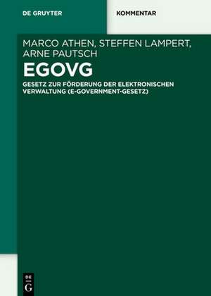 EGovG. (E-Government-Gesetz) de Marco Athen