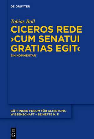 Ciceros Rede ¿cum senatui gratias egit¿ de Tobias Boll