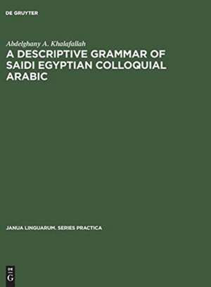 A descriptive grammar of saidi Egyptian colloquial Arabic de Abdelghany A. Khalafallah