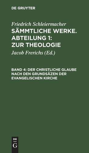 Sämmtliche Werke: Abt. 1, 3.4, 1,4 = 2 de Friedrich Schleiermacher