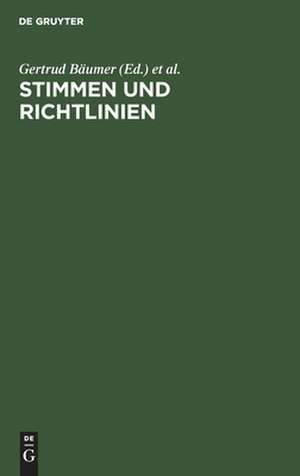 Stimmen und Richtlinien de Gertrud Bäumer