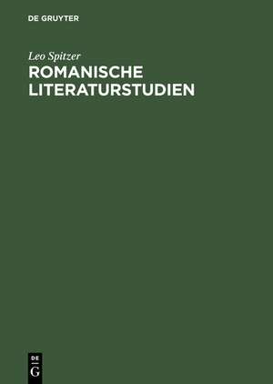 Romanische Literaturstudien: 1936–1956 de Leo Spitzer