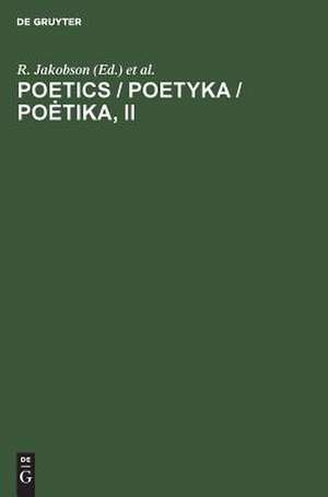 Poetics: 2 de R. [Red.] Jakobson