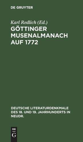 Göttinger Musenalmanach auf 1772 de Karl Redlich