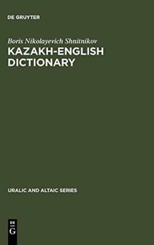 Kazakh-English dictionary de Boris Nikolayevich Shnitnikov