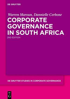 Corporate Governance in South Africa de Dannielle Cerbone