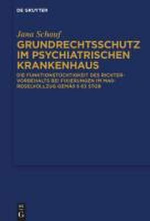 Grundrechtsschutz im psychiatrischen Krankenhaus de Jana Schauf