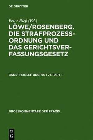 Einleitung; §§ 1-71 de Peter Rieß