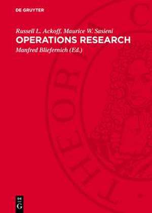 Operations research de Russell L. Ackoff