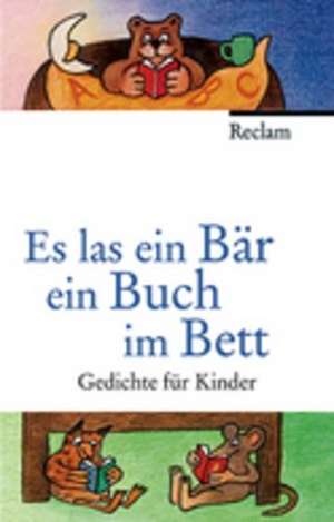 Es las ein Bär ein Buch im Bett de Ursula Remmers