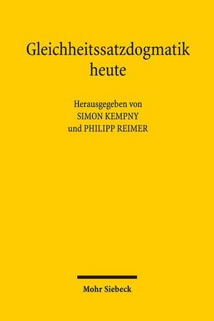 Gleichheitssatzdogmatik Heute de Simon Kempny