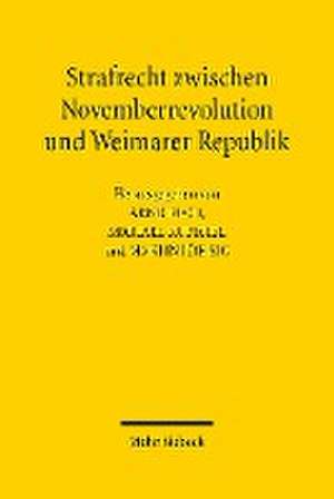 Strafrecht zwischen Novemberrevolution und Weimarer Republik de Arnd Koch