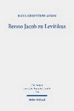 Benno Jacob zu Levitikus de Hans-Christoph Aurin