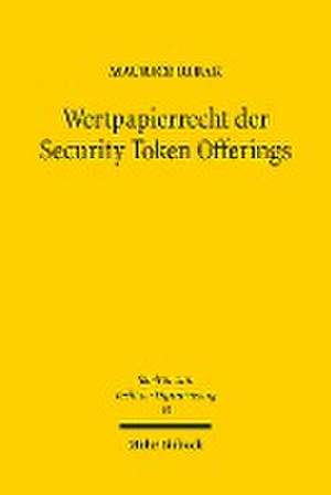 Wertpapierrecht der Security Token Offerings de Maurice Ribak