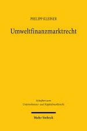 Umweltfinanzmarktrecht de Philipp Kleiner