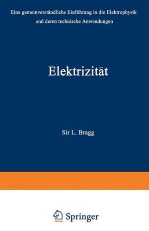 Elektrizität: Eine gemeinverständliche Einführung in die Elektrophysik und deren technische Anwendungen de Wilhelm Gauster-Filek